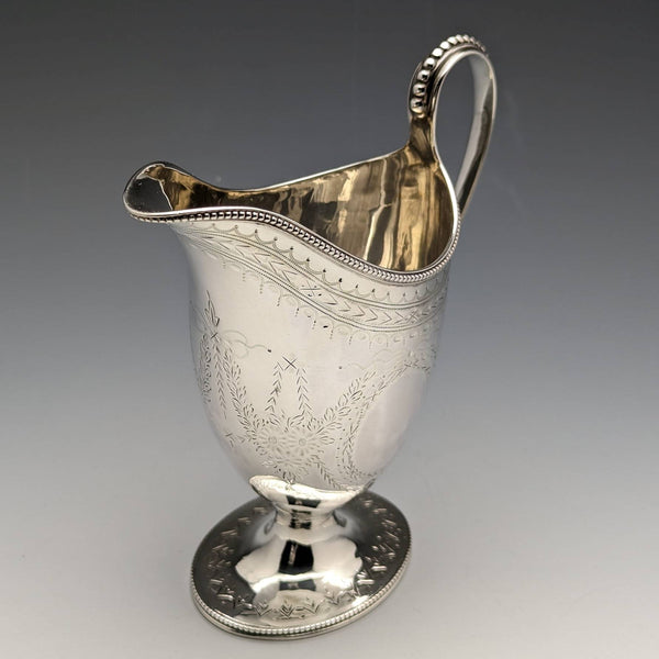 1872 British Antique Sterling Silver Cream Jug 138g Martin and Hall